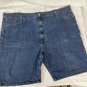 Levi's 569 Loose Straight Denim Shorts Men Size 54 Big & Tall Dark Wash Flex